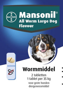 Ontwormingstabletten hond Mansonil